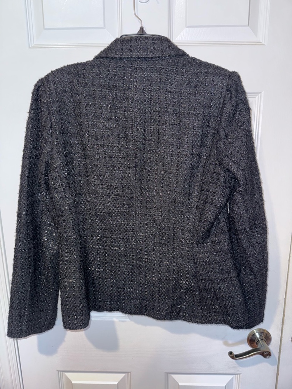 Steve Madden Black Tweed Single-Button Blazer - Picture 3 of 3
